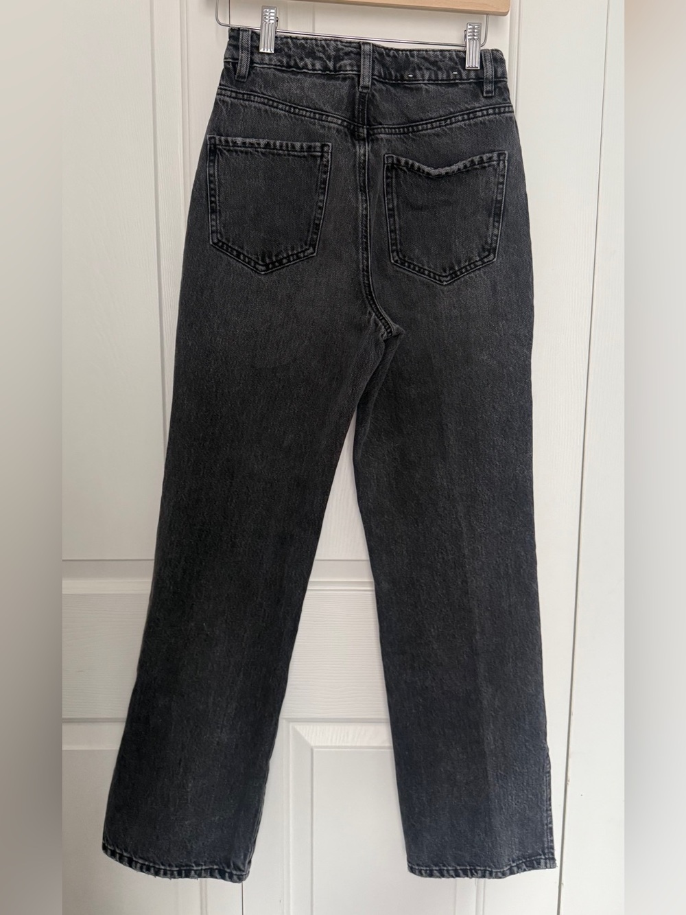 Garage Black Washed Straight-Leg Jeans - Picture 4 of 6